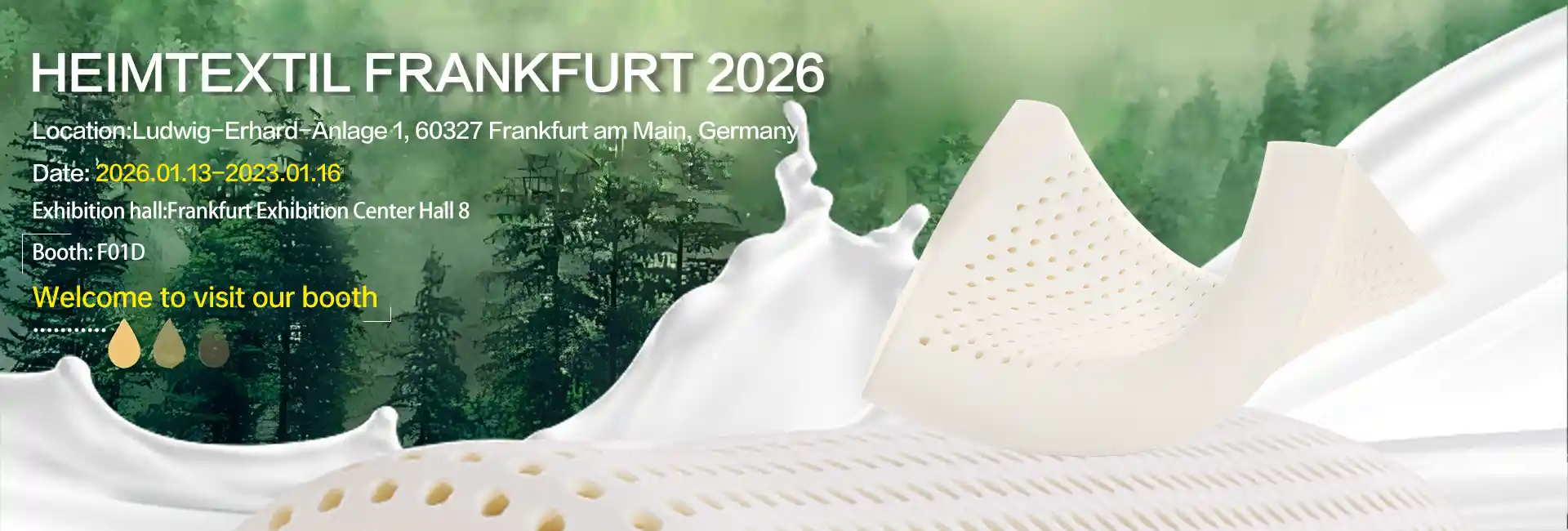 Klaar voor de Internationale Thuis- en Commerciële Textielbeurs 2026? Bezoek Jiasheng Latex op F01D